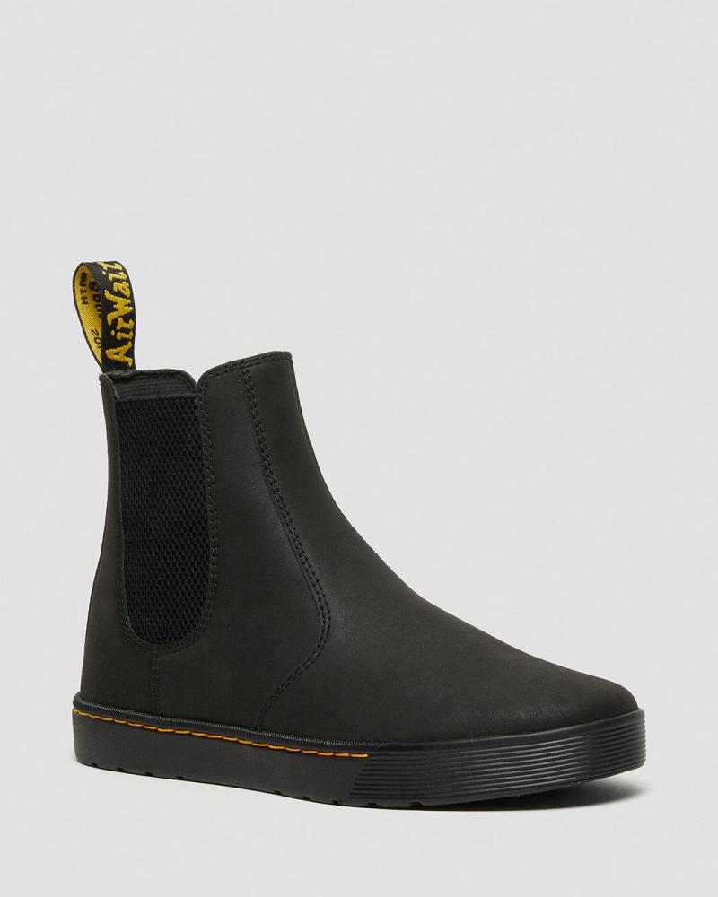 Black Men\'s Dr Martens Tempesta Men\'s Leather Casual Ankle Boots | CA 454QMA